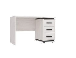 Гостиная OSLO (ОСЛО) - OSLO 84 Cтол письменный Бетон Пайн светлый - Черный