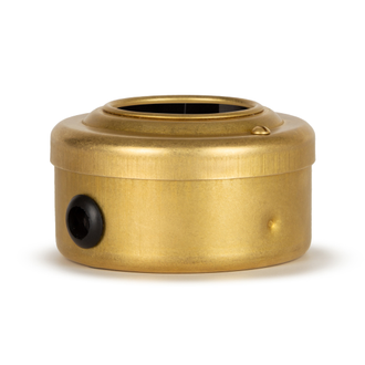 Ретро розетка металлическая золото/черный (Vintage-brass)