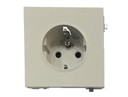 Розетка электрическая с безвинтовым подключением лен