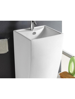 Раковина на пьедестале моноблок прямоугольная MELANA 800 В143 (7003) 475х425х825