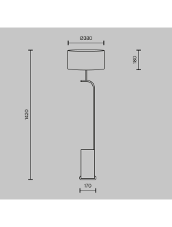 Напольный светильник (торшер) Glamping, MOD437FL-03B