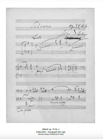 Sibelius Selected Piano Pieces
