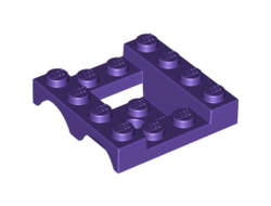 Vehicle, Mudguard 4 x 4 x 1 1/3 Double, Dark Purple (24151 / 6144650)