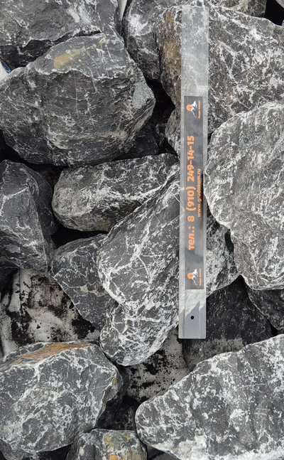 Черный мрамор, фракция 200-400 мм