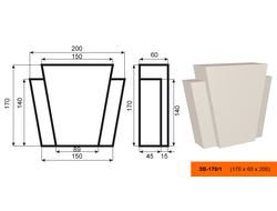 Фасадный замковый камень из пенополистирола с покрытием LEPNINAPLAST (Лепнинапласт)  ЗВ-170/1
