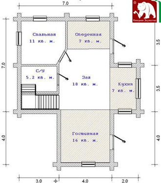 Проект 3-48, 146 кв.м., 7*11