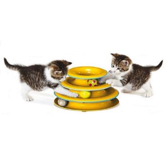 Игрушка Petstages  для кошек "Трек" 3 этажа диаметр основания 24 см
