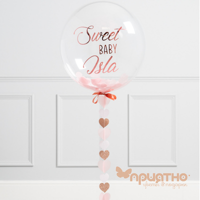 СЕТ ИЗ ВОЗДУШНЫХ ШАРИКОВ "Sweet Baby Pink"