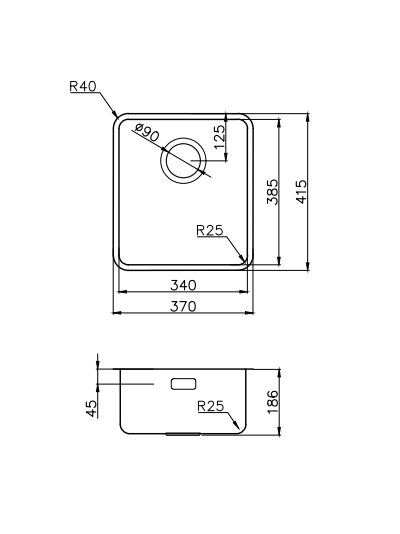 Мойка OMOIKIRI OMI 37-U/I ULTRA