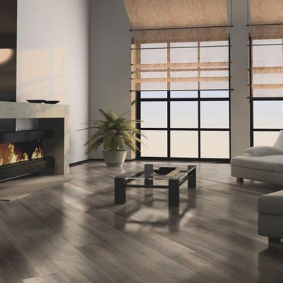 Биополы Wineo PURLINE 1000 wood Calistoga Grey PL003R в интерьере комнаты