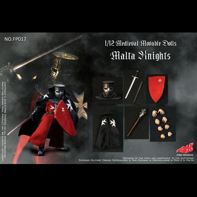 Рыцарь мальтийского ордена - Коллекционная фигурка 1/12 SCALE Medieval Malta Knights (FP017) - FIRE PHOENIX