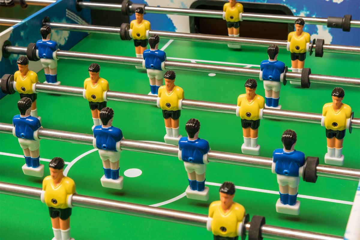 Настольный футбол (кикер) «Dybior Neapel» (120x61x81см, синий)