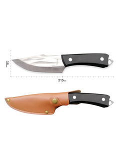 Нож разделочный с  пластиковой ручкой, длина клинка 118мм., ширина лезвия 2мм., вес 110г., модель стали 2Cr13.   5шту