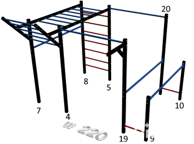 Спортивная площадка Workout W220