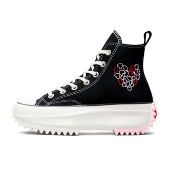 Кеды Converse Run Star Hike High Top Love Me черно-белые на платформе женские