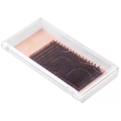 Ресницы коричневые BARBARA «ТЁМНЫЙ ШОКОЛАД» - Одна длина (16 линий)