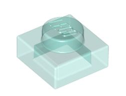 Plate 1 x 1, Trans-Light Blue (3024 / 4101693 / 4130372 / 4162130 / 6045492 / 6051920 / 6252043)