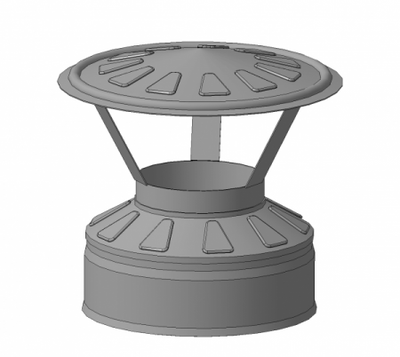 Оголовок 115х200, AISI 430/Оц, 0,5мм/0,5мм, тип-2
