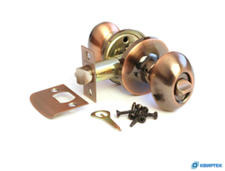 Ручка-защёлка дверная с фиксатором 6093-03-ac медь купить в Челябинске | КВИРТЕК