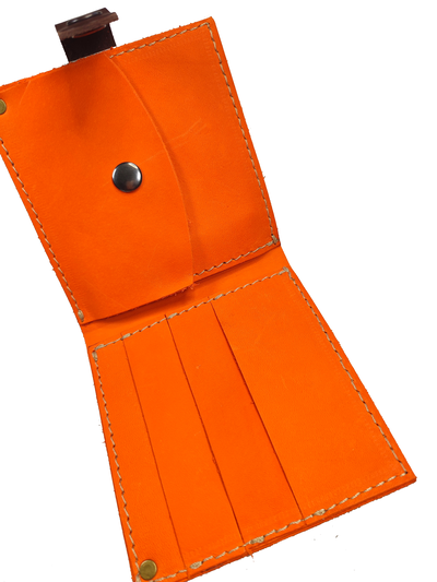 Портмоне-бифолд с принтом "Кот оранжево-жёлтый"