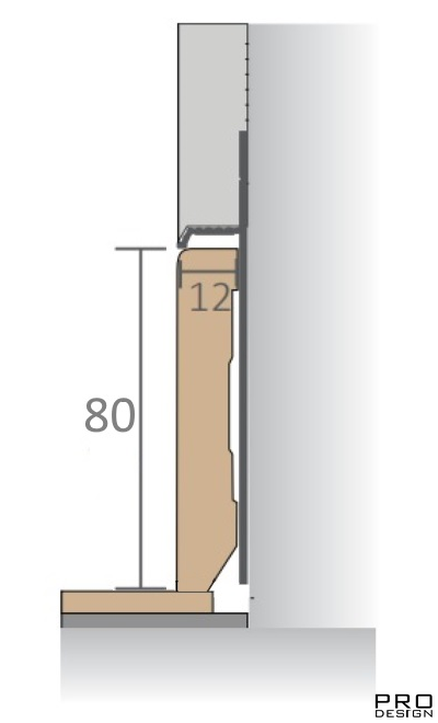 Плинтус скрытого монтажа PRO DESIGN 323 черный муар RAL 9005