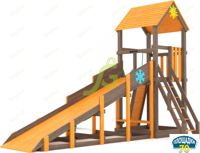 Всесезонная площадка IgraGrad С Tower со скалодромом SF2