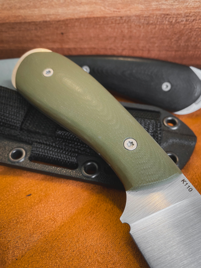 нож Лис NEXT сталь AUS10, рукоять G10, цвет олива