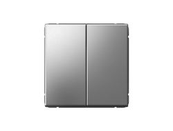 Systeme Electric ArtGallery Сталь Выключатель двухклавишный, сх.5, 10АХ, механизм GAL000951