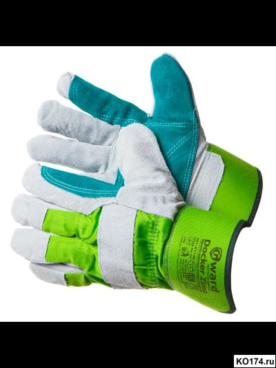 Перчатки спилковые утепленные комбинированные Docker Zima