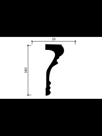 Молдинг Decor Dizain DD604, дюрополимерный, влагостойкий, под покраску, длина 2 м