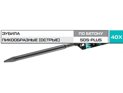 Зубило пикообразное SDS-plus METALLICA Optima 600/550 мм, по бетону