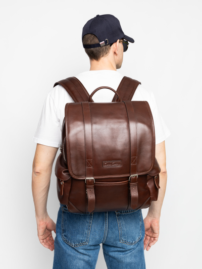 Кожаный рюкзак Montalbano Premium brown (арт. 3097-53)