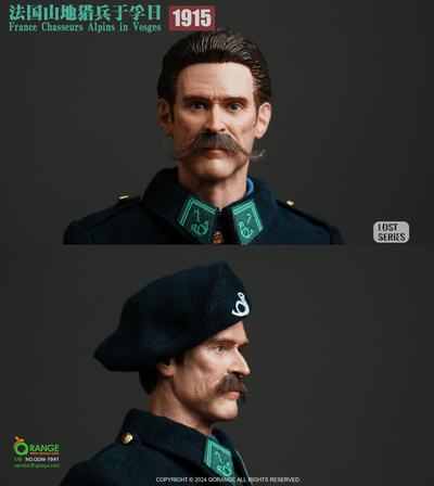 Французский альпийский стрелок 1915 г - Коллекционная ФИГУРКА 1/6 France Chasseurs Alpins in Vosges 1915 (QOM-1041) - QORANGE QOTOYS