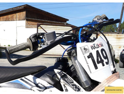 Защита рук на мотоцикл эндуро с креплением к траверсе (черная)