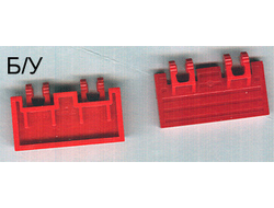 ! Б/У - Hinge Train Gate 2 x 4 Locking Dual 2 Fingers with Rear Reinforcements, Red (44569 / 4191116) - Б/У