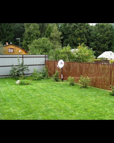 Забор участка прямоугольной формы