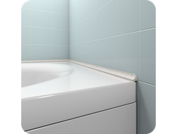 Акриловый плинтус бордюр для ванной BNV ГЛ12 12х12 мм серый правый