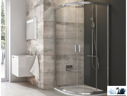 Душевой уголок Ravak Blix BLCP4-90 +Transparent AntiCalc, полукруглый 3B270C00Z1 в магазине Marysя