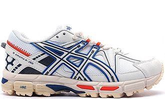 Asics Gel Kahana 8 White Blue Red Белые с синим