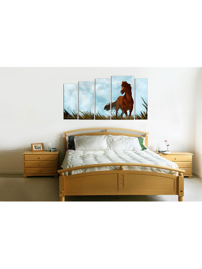 Модульная картина "Гордый мустанг"