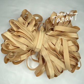 Трикотажная бейка, цв. Легкий загар (светлый), шир. 1,5 см, упаковка 50 метров