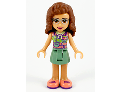 Friends Olivia Nougat - Sand Green Skirt, Sand Green Top, Coral Shoes, n/a (frnd378)