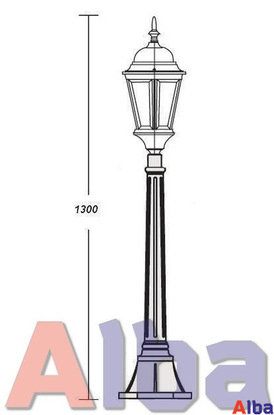 Astoria 407 2L черн Парковый светильник