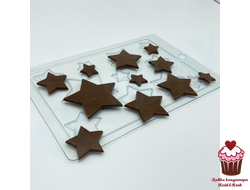 Форма пластик Звезды Плоские силуэты