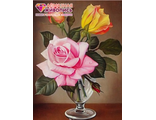 Розы в фужере АЖ-1513 (алмазная мозаика) mc-mb