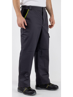 Брюки MILL-МАСТЕР цв. серый/чёрный/лимон, тк. твил 240