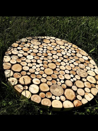 панно из пеньков