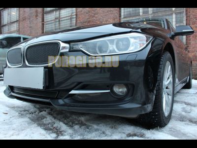 Защита радиатора BMW 3 F30/F31 2012-2015 black верх PREMIUM