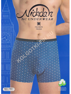Трусы боксеры хлопок с бамбуком Nickdar № 7951