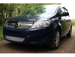 Защита радиатора Opel Zafira B 2008-2012 рестайлинг chrome верх